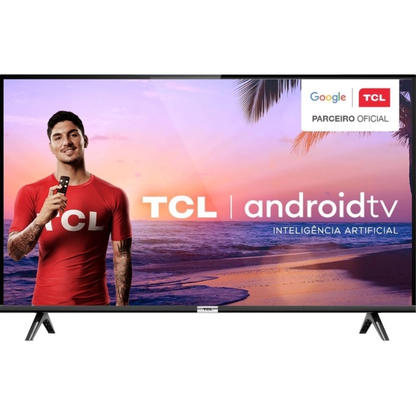 Android Tv Led 43″ Tcl 43s6500 Bluetooth, Controle Remoto Com Comando De Voz E Google Assistant