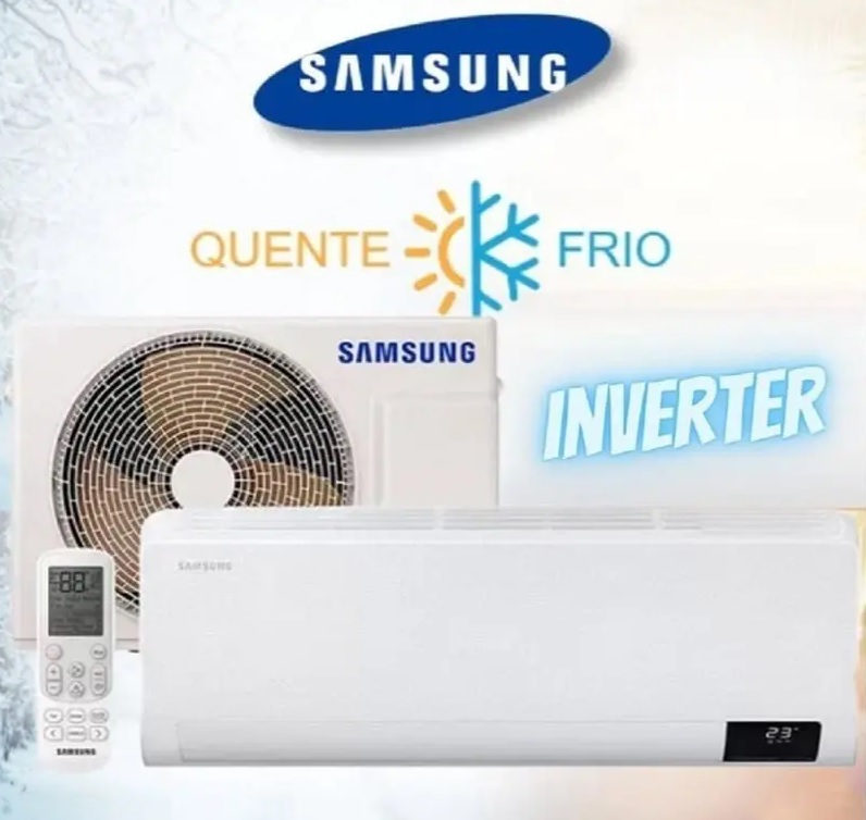 Ar-condicionado Split Samsung Inverter 9.000 BTUs – Quente e Frio Wind Free AR09TSHCBWKNAZ