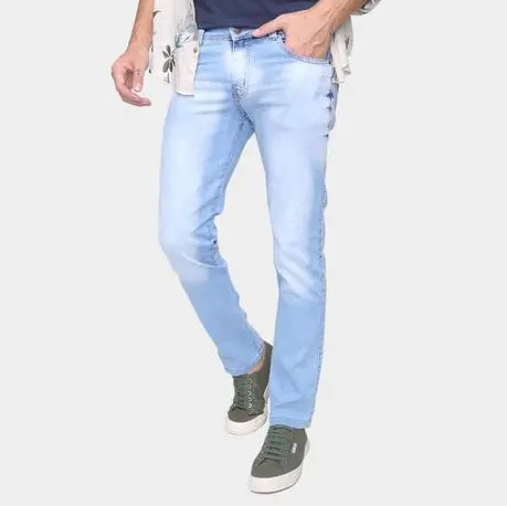Calça Jeans Ecxo Cintura Média Masculina