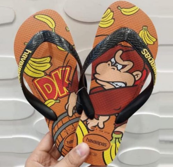 Chinelo Mario Bros, Havaianas, Criança Unissex