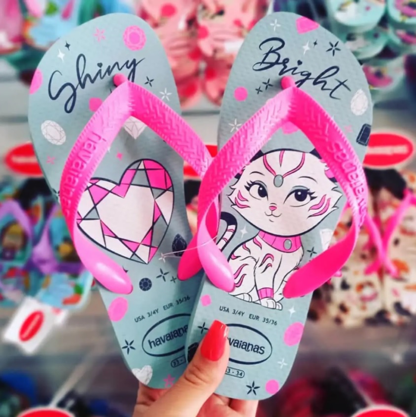 Chinelo Top Pets, Havaianas, Meninas
