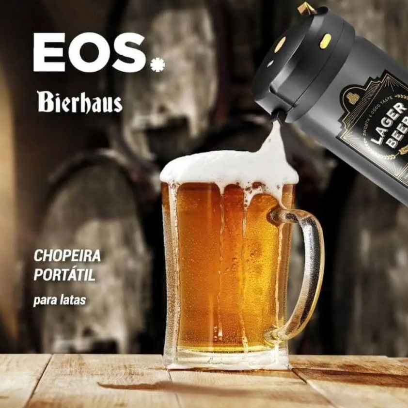 Chopeira Portátil Ultrassônica Para Latas EOS Bierhaus ECP01L ECP01L