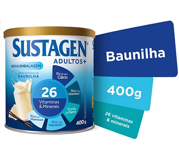 Complemento Alimentar Sustagen Adultos+ Sabor Baunilha – Lata 400g