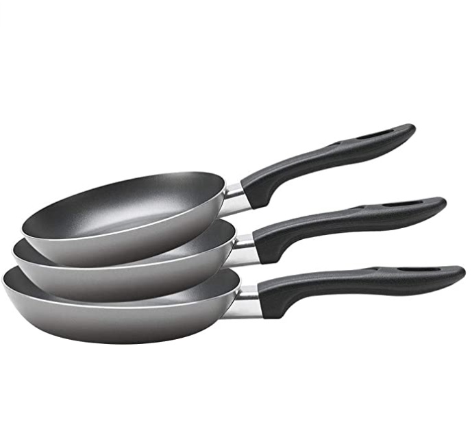 Conjunto 3pcs Frigideira 20+24+28 Prata-exp Brinox Chilli Prata Pacote De 3