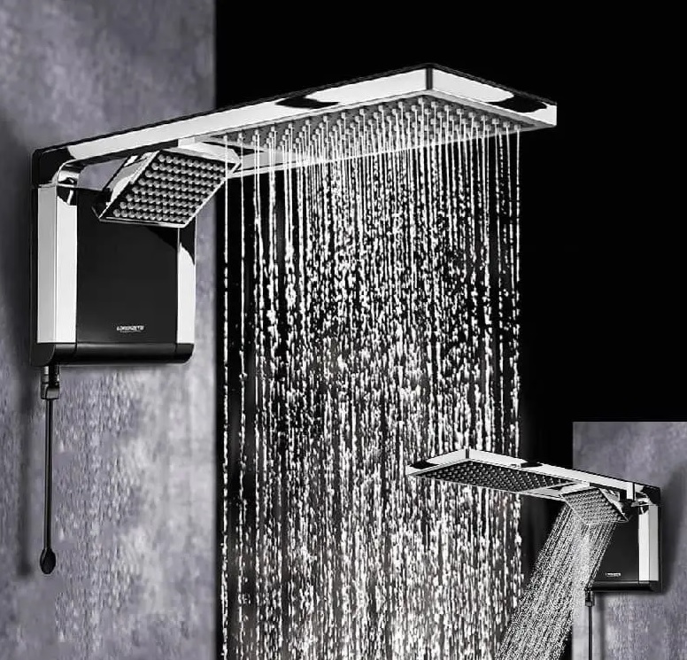 Ducha Acqua Duo Ultra Preta / Cromado 7800W 220V Lorenzetti