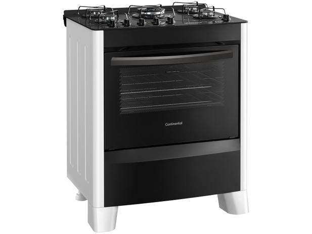 Fogão 5 Bocas Mesa de Vidro Continental Branco – Acendimento Automático FC5VB