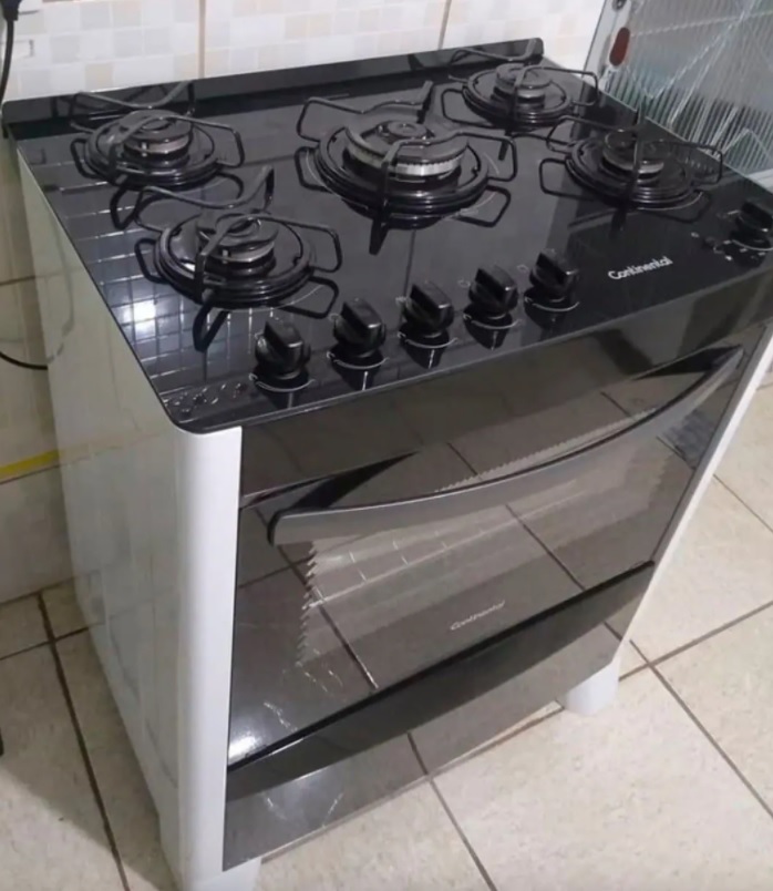 Fogão 5 Bocas Mesa de Vidro Continental Branco – Acendimento Automático FC5VB