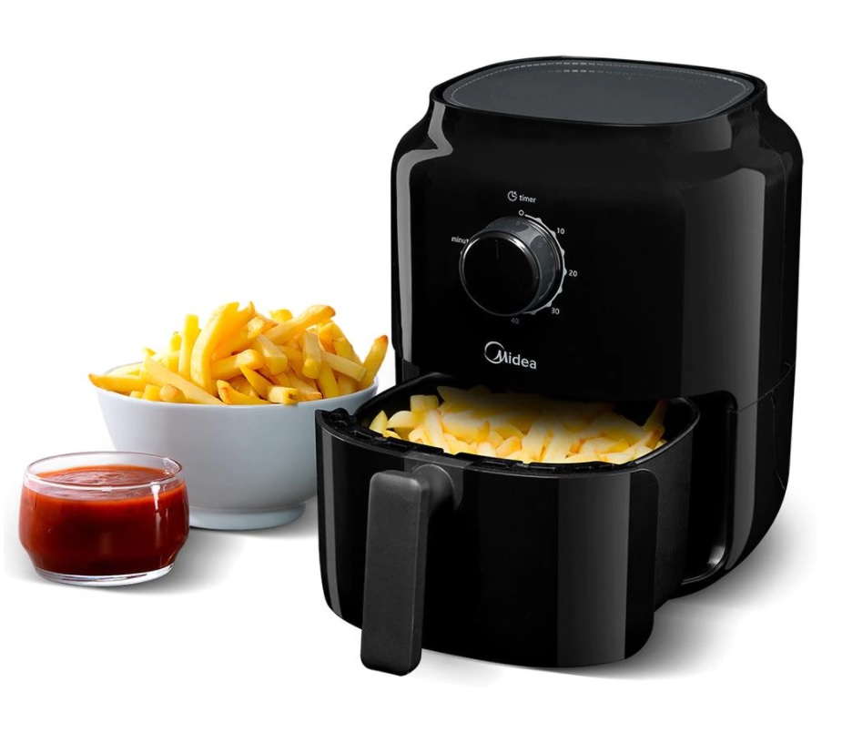 Fritadeira Sem Óleo Air Fryer Midea MiniFry FRA30P1 3L – Preta