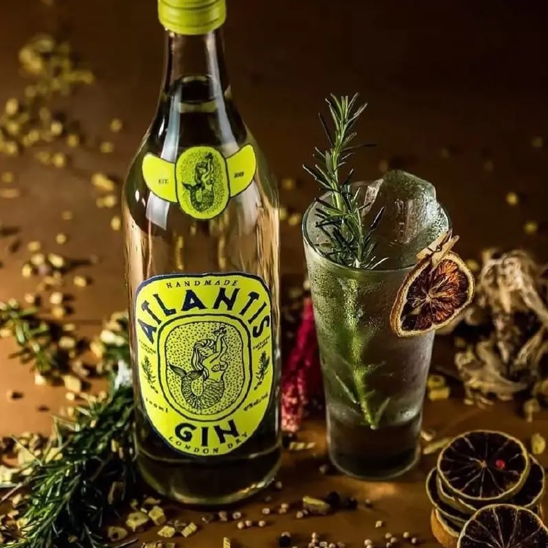 Gin Atlantis Londin Dry 900 Ml Atlantis London Dry Gin Sabor London Dry 900 Ml