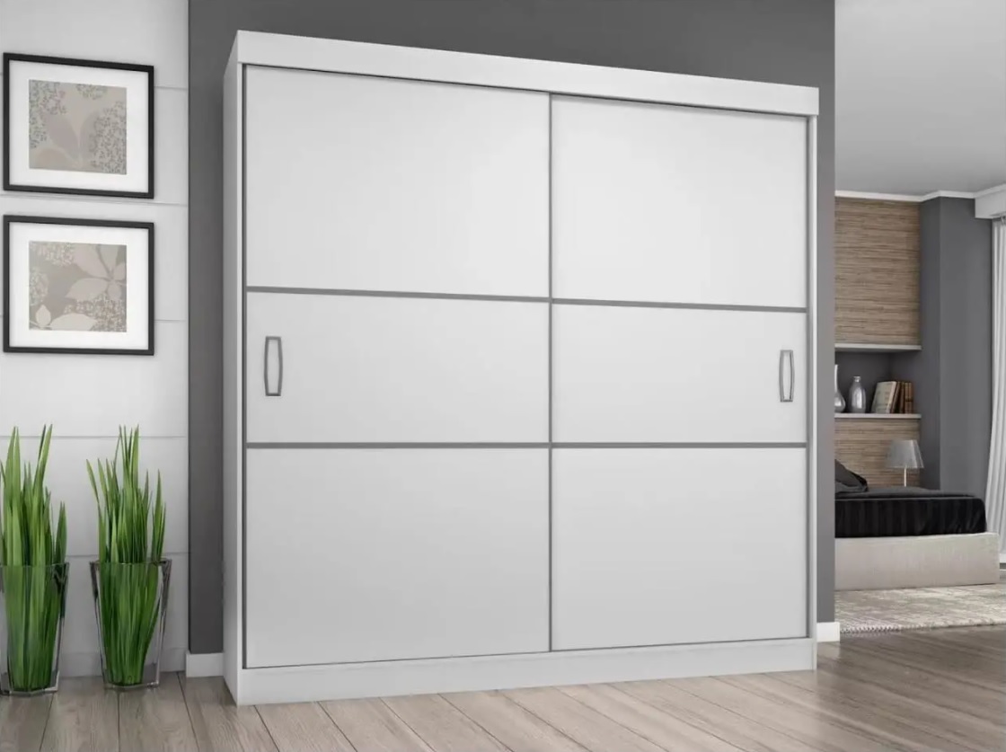 Guarda-roupa Casal 2 Portas de Correr 4 Gavetas – Araplac Star 1940-90