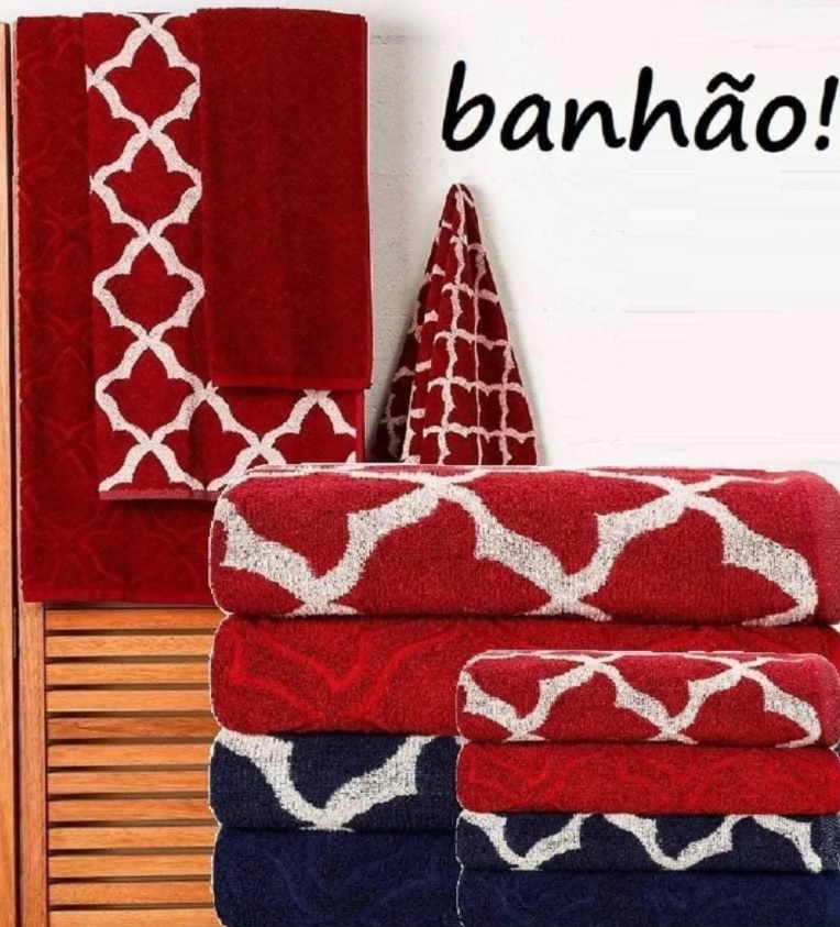 Jogo de Toalhas Banhao 5 Peças Fio Tinto Azul Marinho Lugano – Home Basics