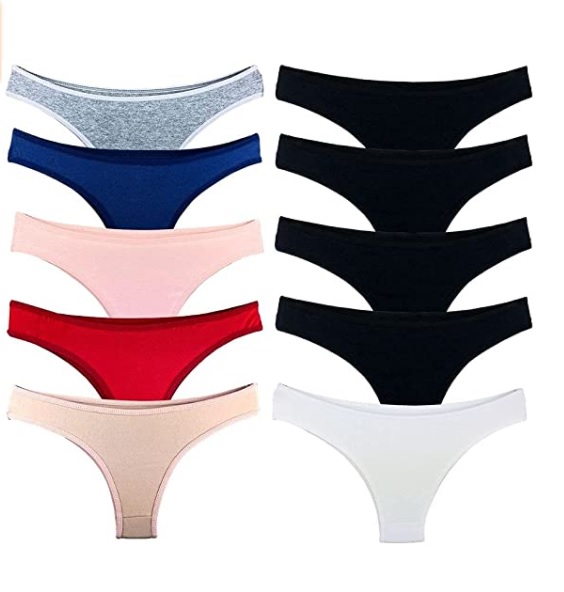 Kit 10 Calcinhas Fio Dental Try Basics Algodão Cotton Básica Lisa Moda Lingerie