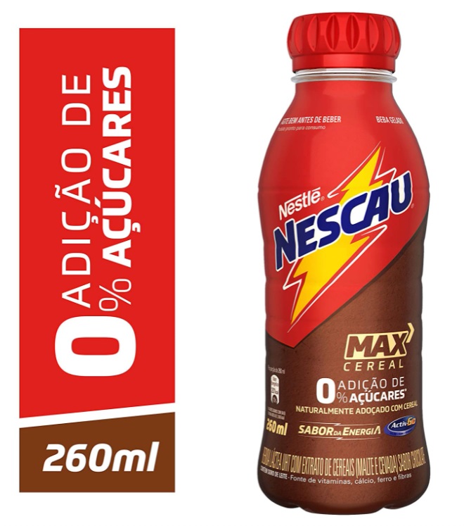 3 Unidades Nescau, Max Cereal, Bebida, 260ml