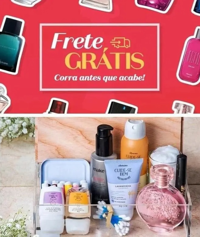 O Boticário com frete grátis para todo Brasil sem limite de valor mínimo