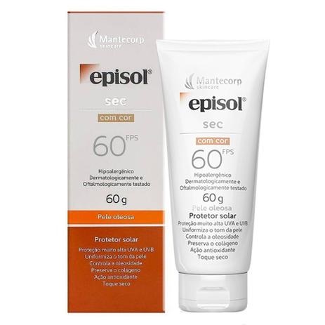 Protetor Solar Facial com Cor Episol Sec Fps 60 – Mantecorp Skincare