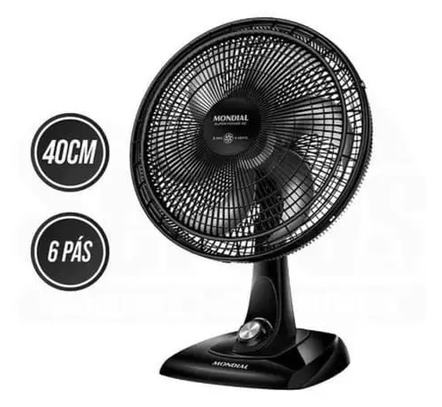 Ventilador de Mesa Mondial Super Power VSP-40-B – 40cm 3 Velocidades