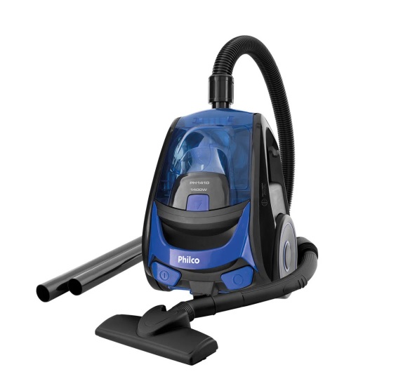 Aspirador de Pó Philco 1400W Preto e Azul PH1410 220V