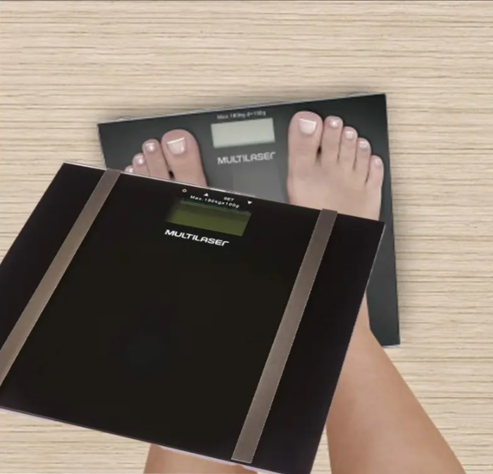 Balança Digital Digi-Health Pro, Multilaser, HC030, Preta