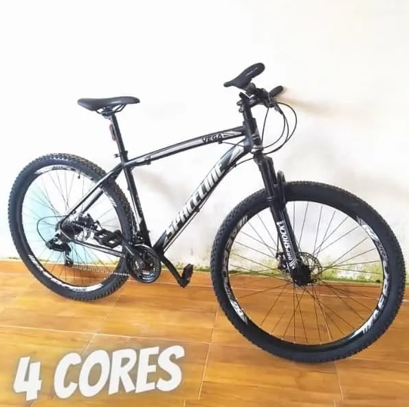 Bicicleta 29 c/21v Cambio Traseiro Shimano Spaceline Vega Freio a Disco e Suspensão – Tamanho 19