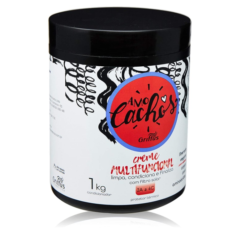 Creme Multifuncional Amo Cachos 1 kg, Griffus Cosméticos