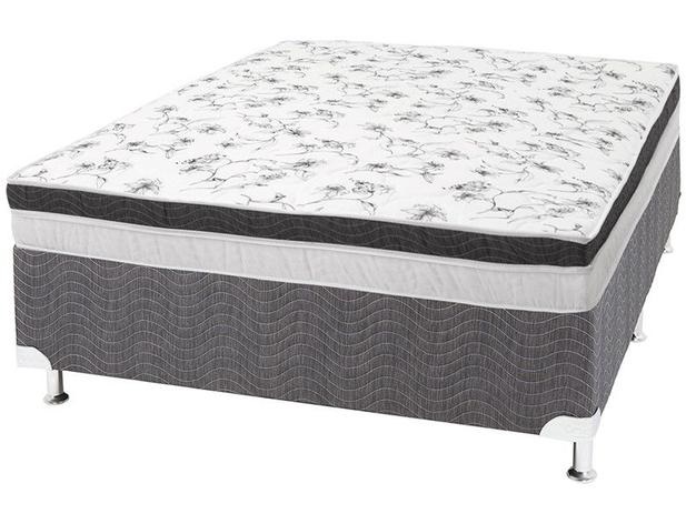 Cama Box Casal (Box + Colchão) Ortobom Mola – 20cm de Altura Physical Luna Silver