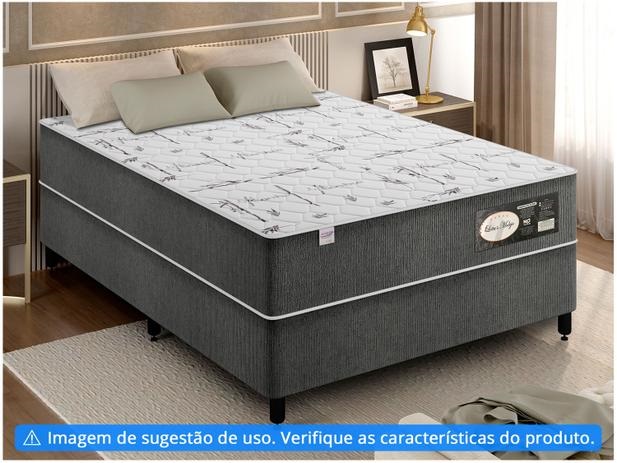 Cama Box Casal Plumatex Conjugada de Mola – 55cm de Altura Lottus Superlastic