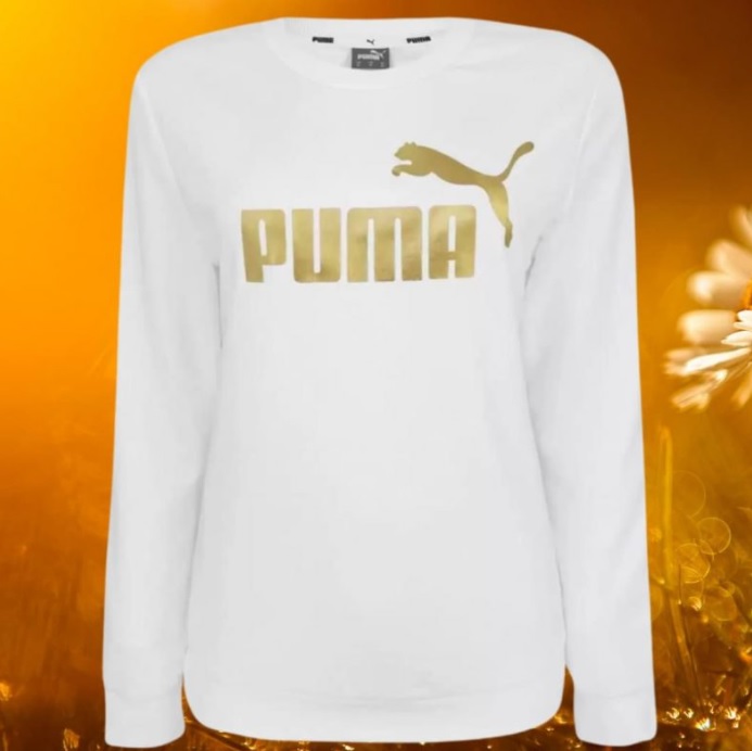 Camiseta Puma Metallic Manga Longa Feminina