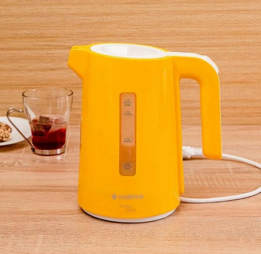 Chaleira Elétrica Thermo One Colors, 1.7l, Cadence Cel384-220, Amarelo 220v