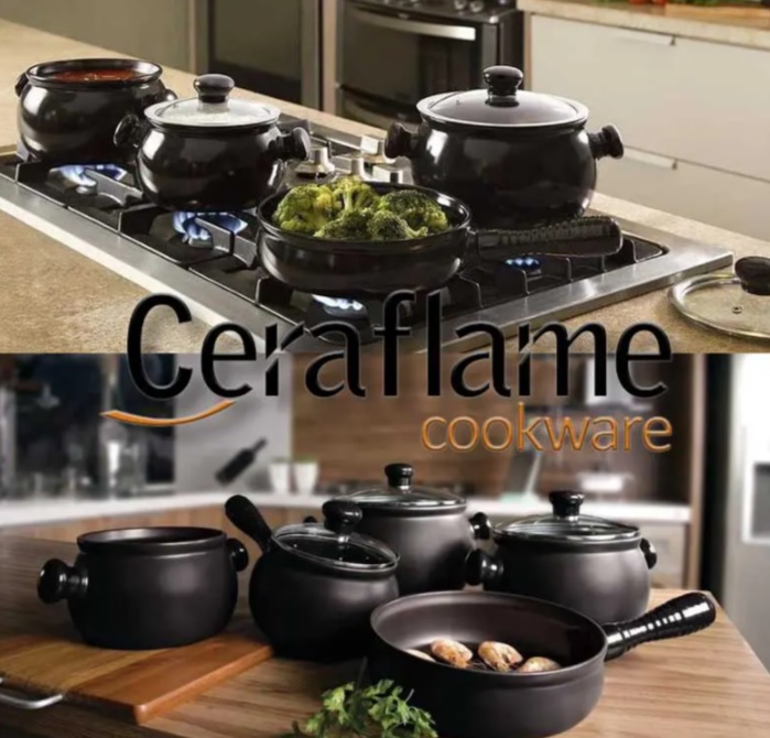 Conjunto de Panelas de Cerâmica Premiere, 5 Peças, Preto, Ceraflame