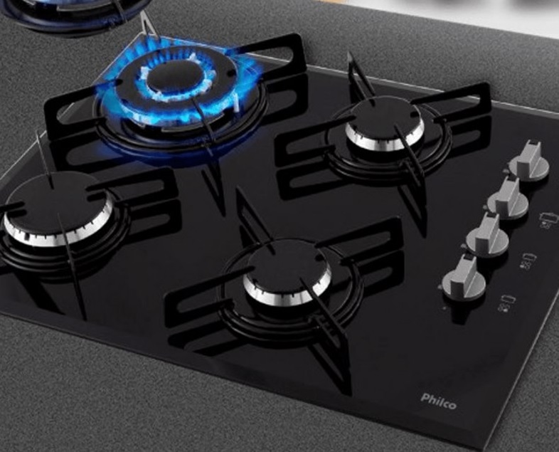 Cooktop 4 Bocas Philco Cook Chef 4 – à Gás GLP Acendimento Automático