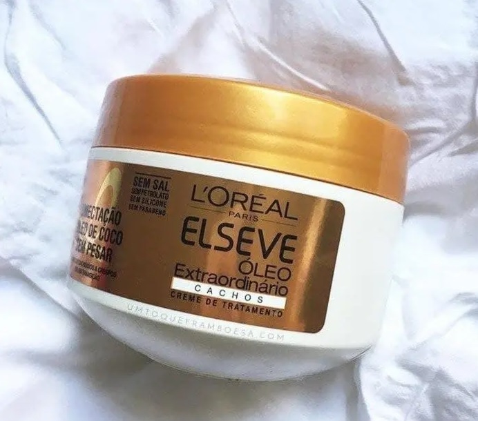 Creme de Tratamento Óleo Extraordinário Cachos Elseve L’Oréal Paris 300 ml, L’Oréal Paris