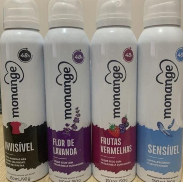 Desodorante Monange Sensível Aerossol – Antitranspirante Feminino 150ml