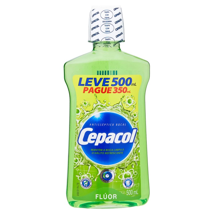 Enxaguante bucal Cepacol Flúor, 500 ml