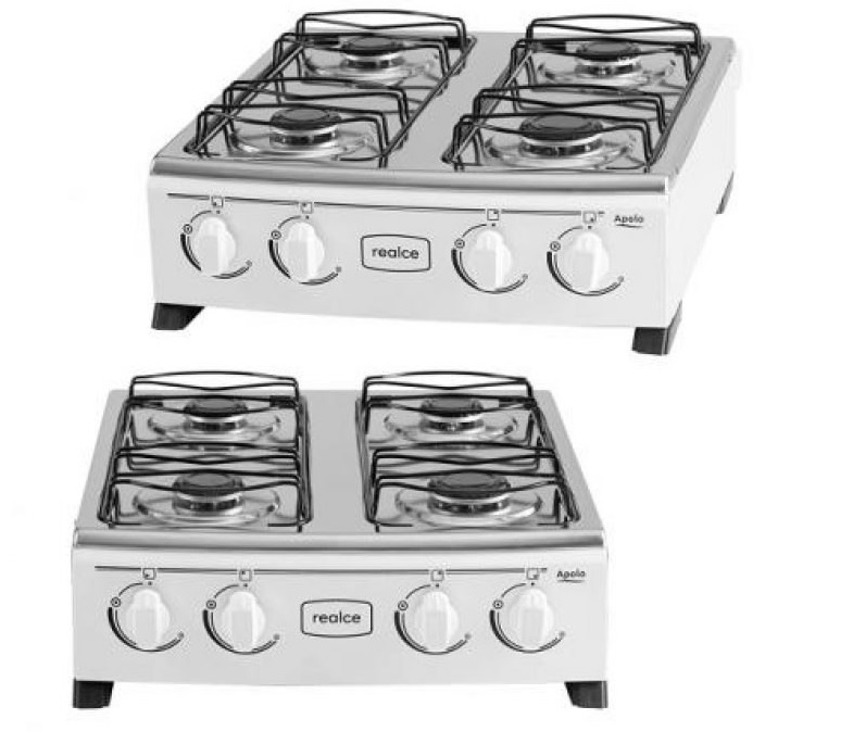 Fogão Á Gás 4 Bocas Realce Apolo De Mesa Sem Tampo