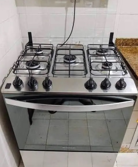 Fogão Brastemp BFS5N 5 Bocas com Botões Removíveis e Exclusivo Aro Protetor Inox – Bivolt