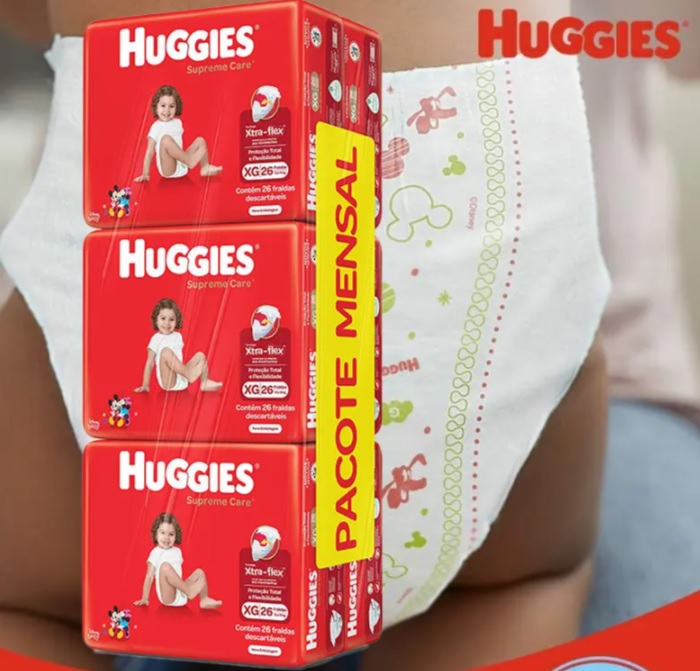 Fralda Huggies Supreme Care Xg – 156 Fraldas