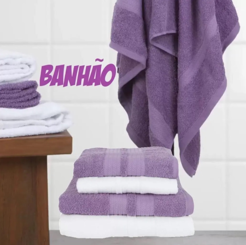 Jogo de Toalhas Banhão Sisa Algodão Marília 4 Peças