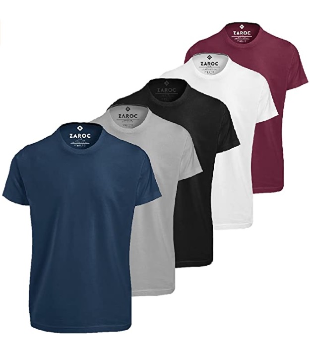 Kit 5 Camisetas Masculinas Slim Fit Básicas Algodão Premium
