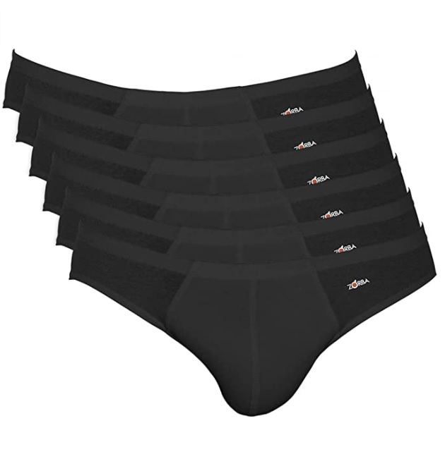 Kit 6 Cuecas Slip Algodão, Zorba, Masculino (Tamanhos P e M)