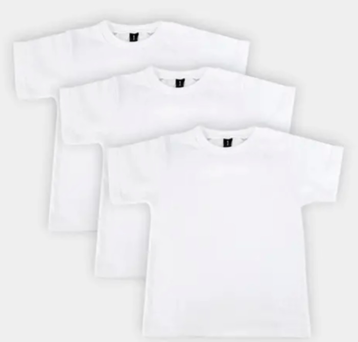 Kit Camiseta Bebê All Free Básica Masculina 3 Peças
