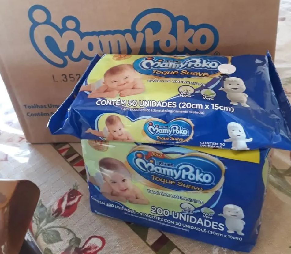 Lenço Infantil Mamypoko Com 200 Toque Suave, MAMYPOKO, Branco, 200 Unidades