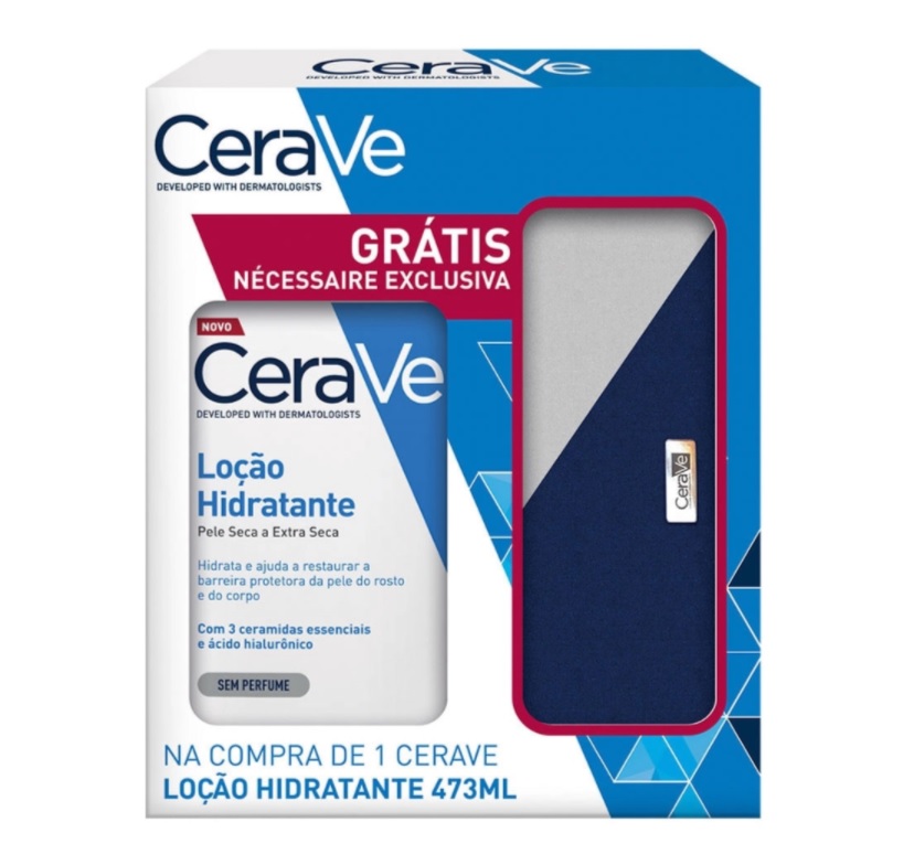 Loção Corporal Hidratante CeraVe 473ML + Necessaire