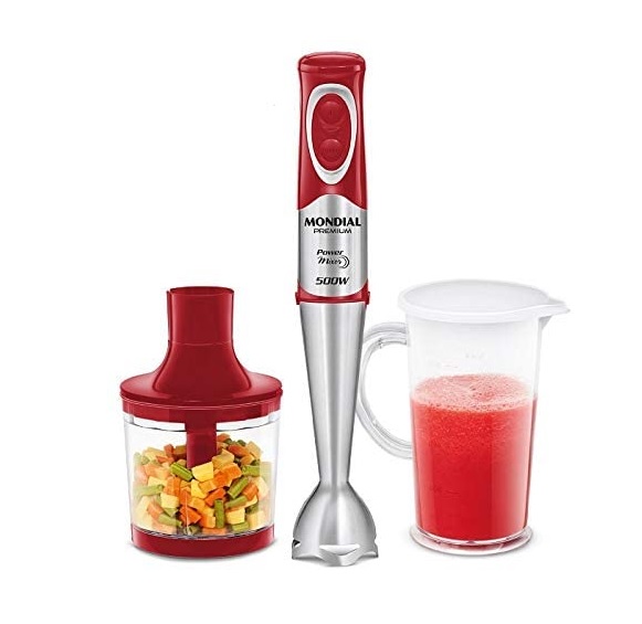 Mixer MONDIAL, Power Red, 127V, 2 em 1, 500W – M-10