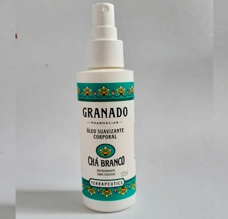 Óleo Corporal Terrapeutics Chá Branco, Granado, Verde Claro, 120Ml