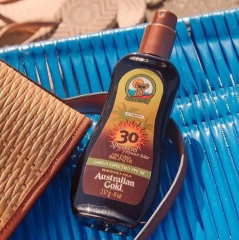 Protetor Solar Corporal FPS 30 Australian Gold – Instant Bronzer Spray Gel