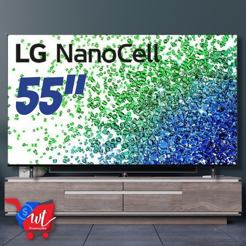 Smart TV 55” 4K UHD Nanocell LG 55NANO80SPA – 60Hz Wi-Fi e Bluetooth Alexa 4 HDMI 2 USB