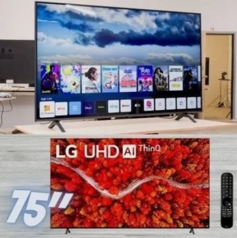 Smart TV 75” Ultra HD 4K LED LG 75UP8050PSB – 60Hz Wi-Fi e Bluetooth Alexa 4 HDMI 2 USB