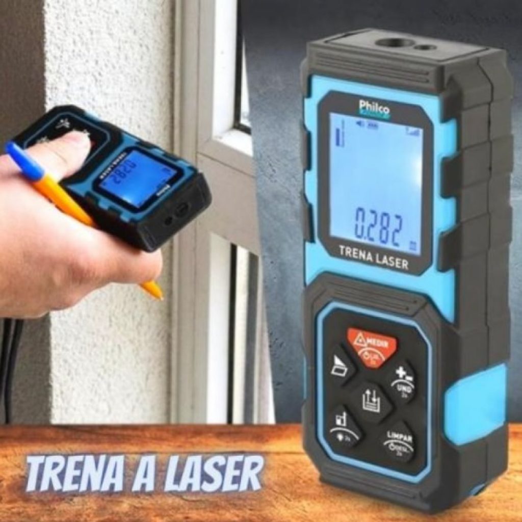 Trena a Laser Philco PTL01 40m com 3 unidades de medida - WT Promoções