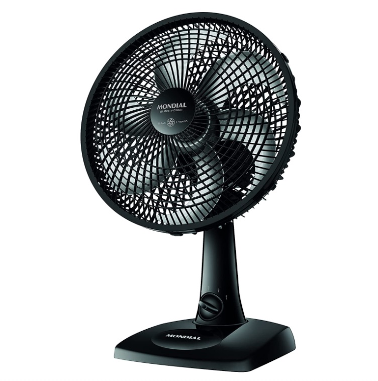 Ventilador de Mesa Mondial 127V, 30cm, 6 pás, Super Power – VSP-30-B