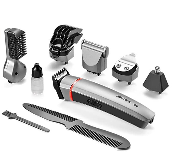 Aparador de Pelos 9 em 1 Bivolt Desmontável e Bateria Recarregável Preto Multilaser – EB11